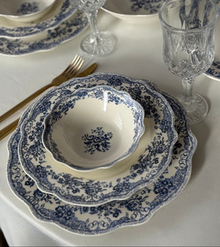 Teller-Set Primavera Blau für 6 Personen