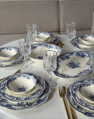 Teller-Set Primavera Blau für 6 Personen