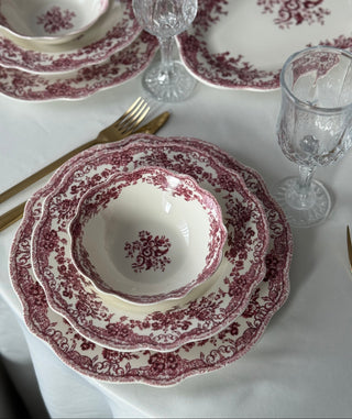 Teller-Set Primavera Rot für 6 Personen