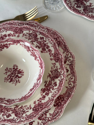 Teller-Set Primavera Rot für 6 Personen