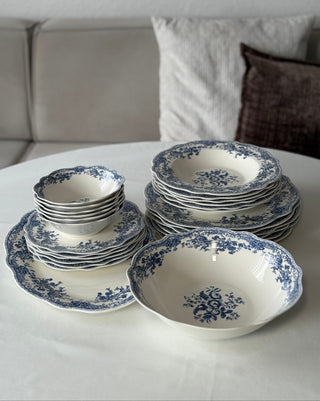 Teller-Set Primavera Blau für 6 Personen