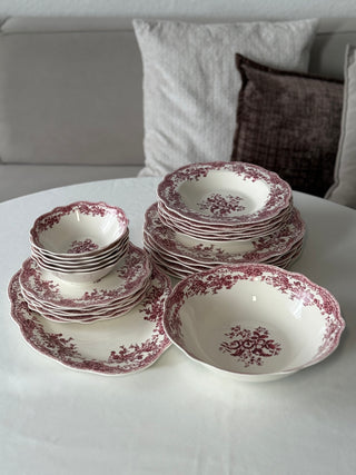 Teller-Set Primavera Rot für 6 Personen