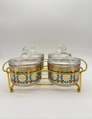 Zuckerdose Mosaik Blau