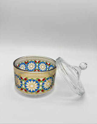 Zuckerdose Mosaik Blau