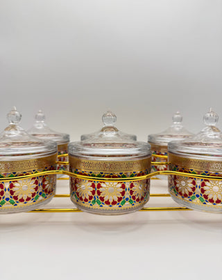 Zuckerdose Mosaik Rot