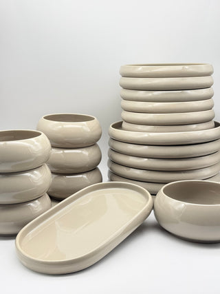 Teller-Set Rabat Greige für 6 Personen