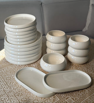 Teller-Set Rabat Weiß für 6 Personen