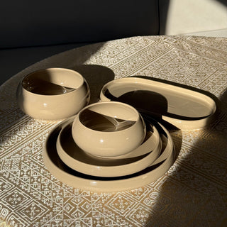 Teller-Set Rabat Greige für 6 Personen