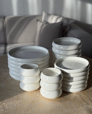 Teller-Set Martil Weiß für 6 Personen